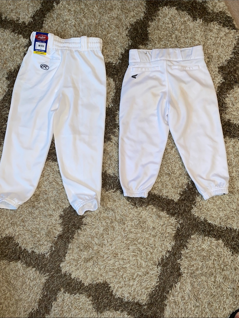 NWT Rawlings Youth White Baseball Pants + Like new Easton
